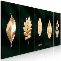 KUNSTDRUCK Schwarz 200/80 cm - Goldfarben/Schwarz, Textil (200/80cm) - KUNSTLOFT