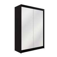 KLEIDERSCHRANK AMOHA - 120 cm - Schwarz - Schwarz, Holzwerkstoff (120/215/61cm) - ALTDECOR