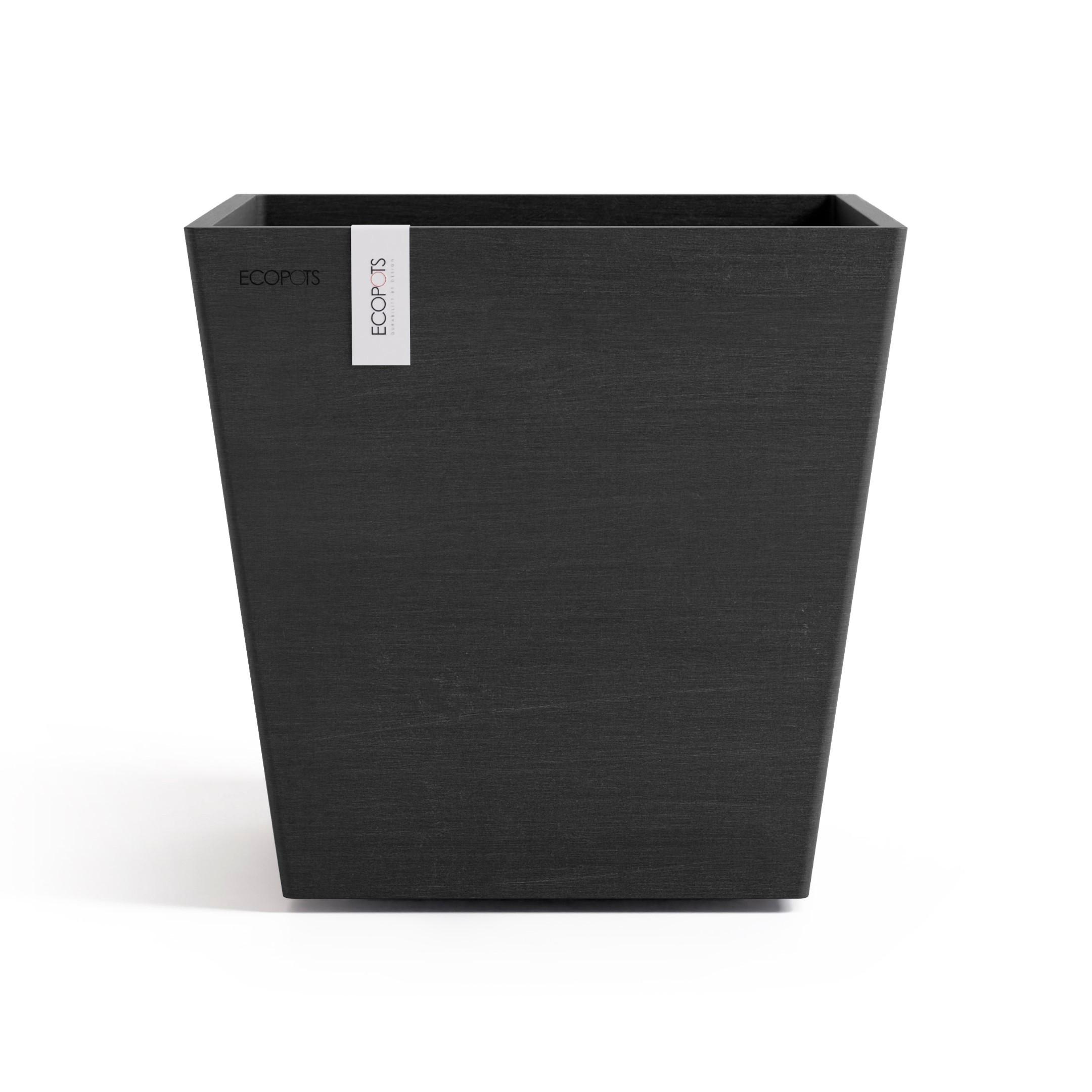 BLUMENTOPF mit Wasserreservoir Rotterdam 25/25/24,6 cm Dunkelgrau - Dunkelgrau, Kunststoff (25/24.6cm) - Ecopots