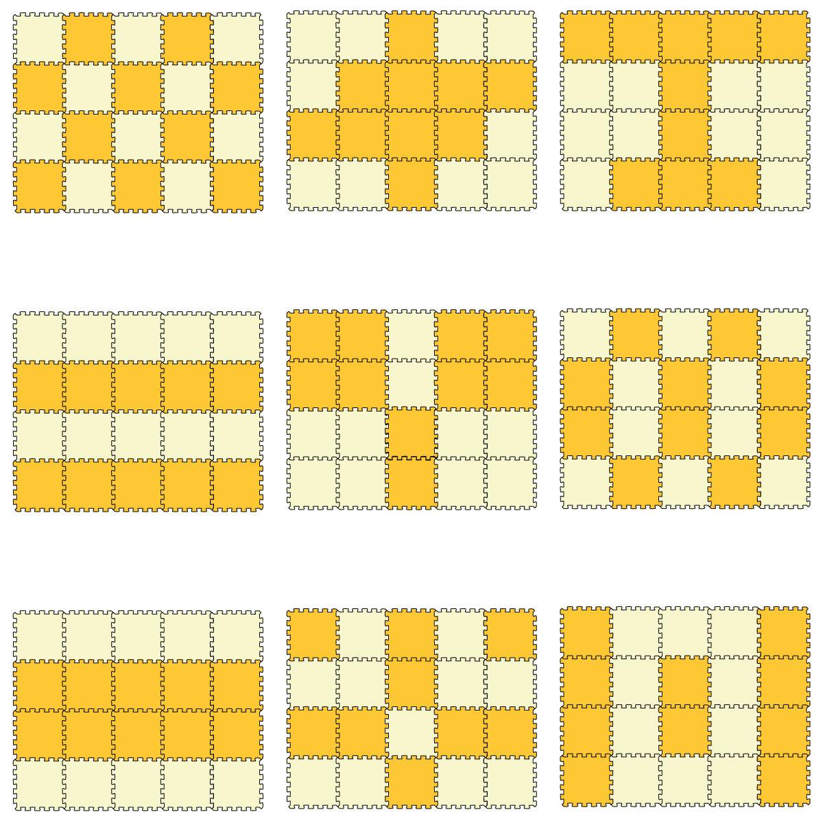 SPIELMATTE ab Null - 180/90/1 cm Puzzlematte Beige - Beige/Gelb, Kunststoff (30/30cm) - Littletom