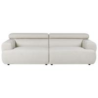3-SITZER-SOFA Stoff Cremeweiß Hovden - Creme, Textil (210/69/95cm) - Beliani