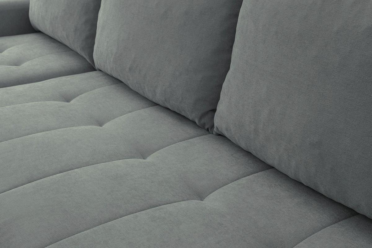 ECKSOFA Timmone Aschgrau Chenille 230 cm - Schwarz/Grau, Kunststoff/Textil (230/149cm) - Selsey