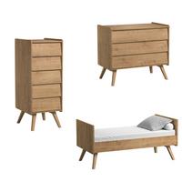 BABYZIMMER 3-teilig Eiche - Braun, Holzwerkstoff (145/103/75cm) - Petits-meubles