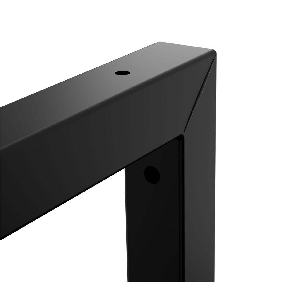 REGALHALTERUNG - Schwarz, Metall (45/15/3cm) - ML-DESIGN