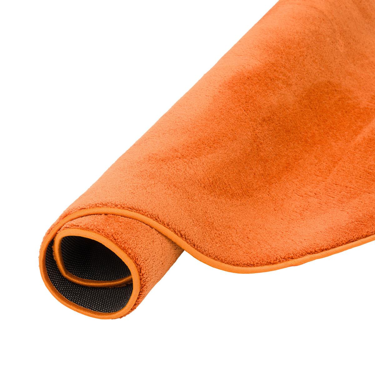 LUXUS SUPER SOFT HOCHFLOR LANGFLOR TEPPICH DELUXE RUND - Orange, Textil (160/160cm) - Snapstyle