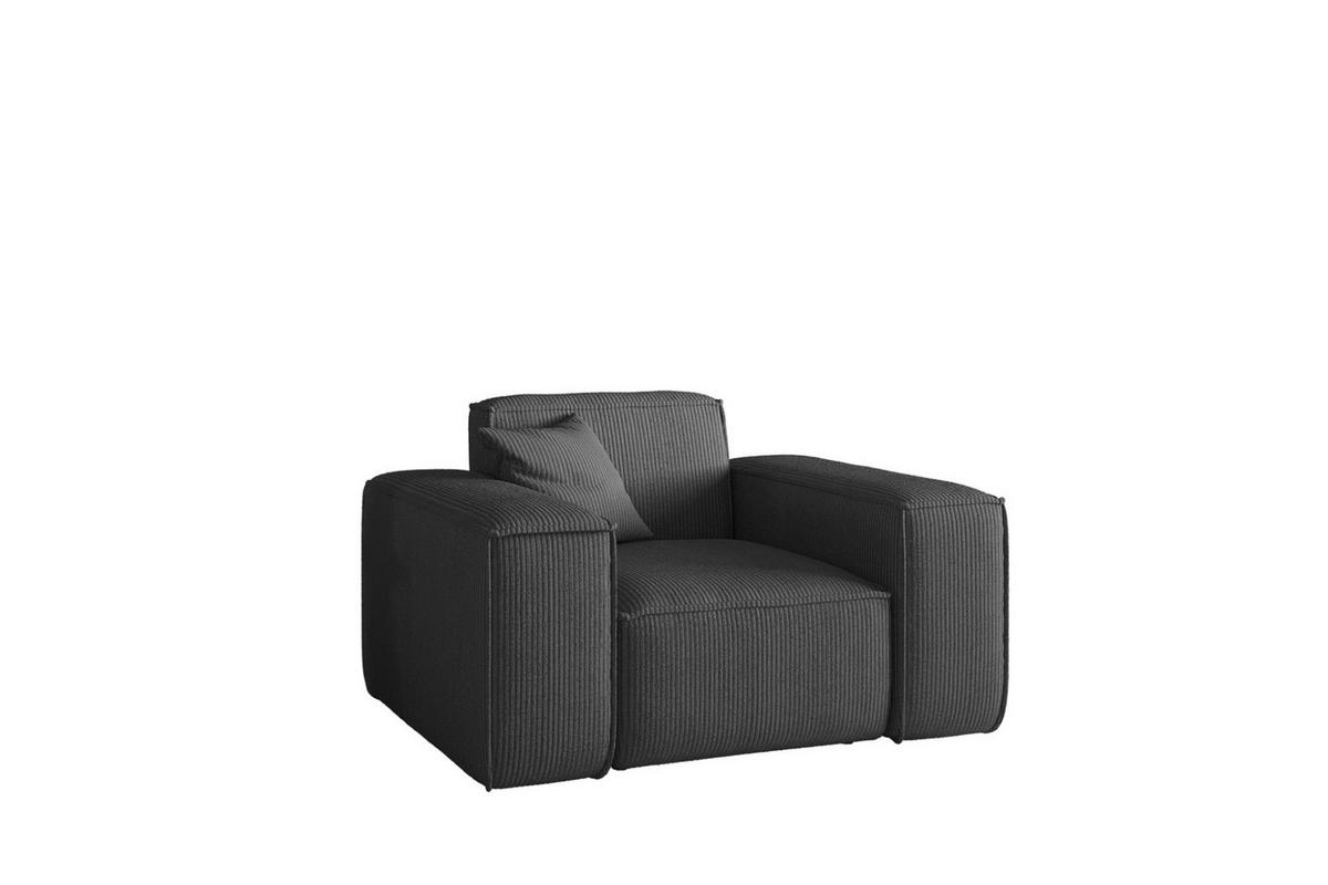 SESSEL Celes Premium Stoff Scala - Anthrazit, Holzwerkstoff/Textil (121/73/88cm) - Fun Möbel