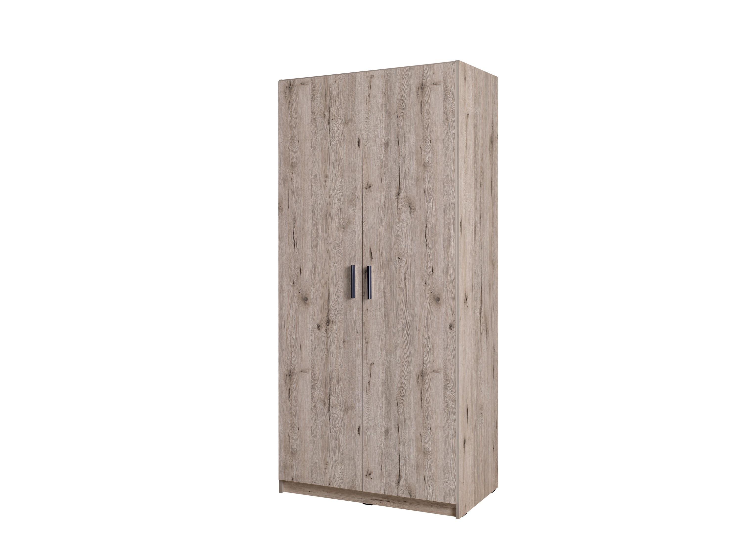 DREHTÜRENSCHRANK LUGERN 91,2/197,6/53,6cm 2-türig Eiche Wellington - Eichefarben, Holzwerkstoff (91.2/197.6/53.6cm) - MASSENO