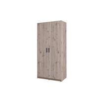 DREHTÜRENSCHRANK LUGERN 91,2/197,6/53,6cm 2-türig Eiche Wellington - Eichefarben, Holzwerkstoff (91.2/197.6/53.6cm) - MASSENO