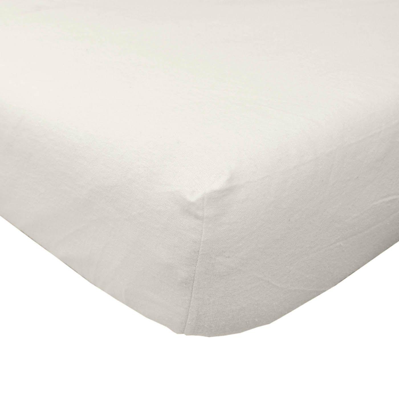 SPANNBETTLAKEN Flanell aus 100% Baumwolle - Creme, Textil (90/190cm) - Homescapes
