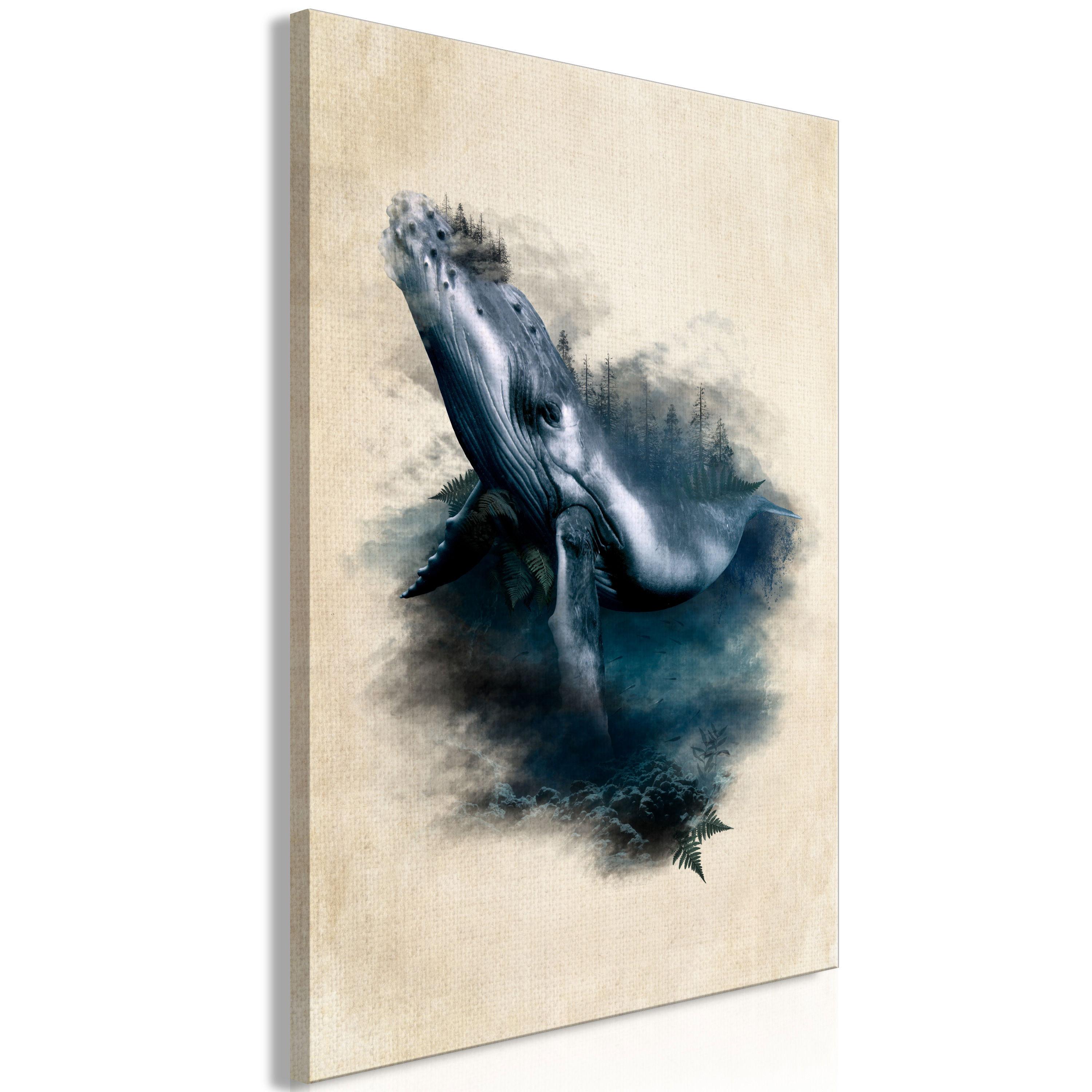 KUNSTDRUCK Braun 80/120 cm - Braun/Grün, Textil (80/120cm) - KUNSTLOFT