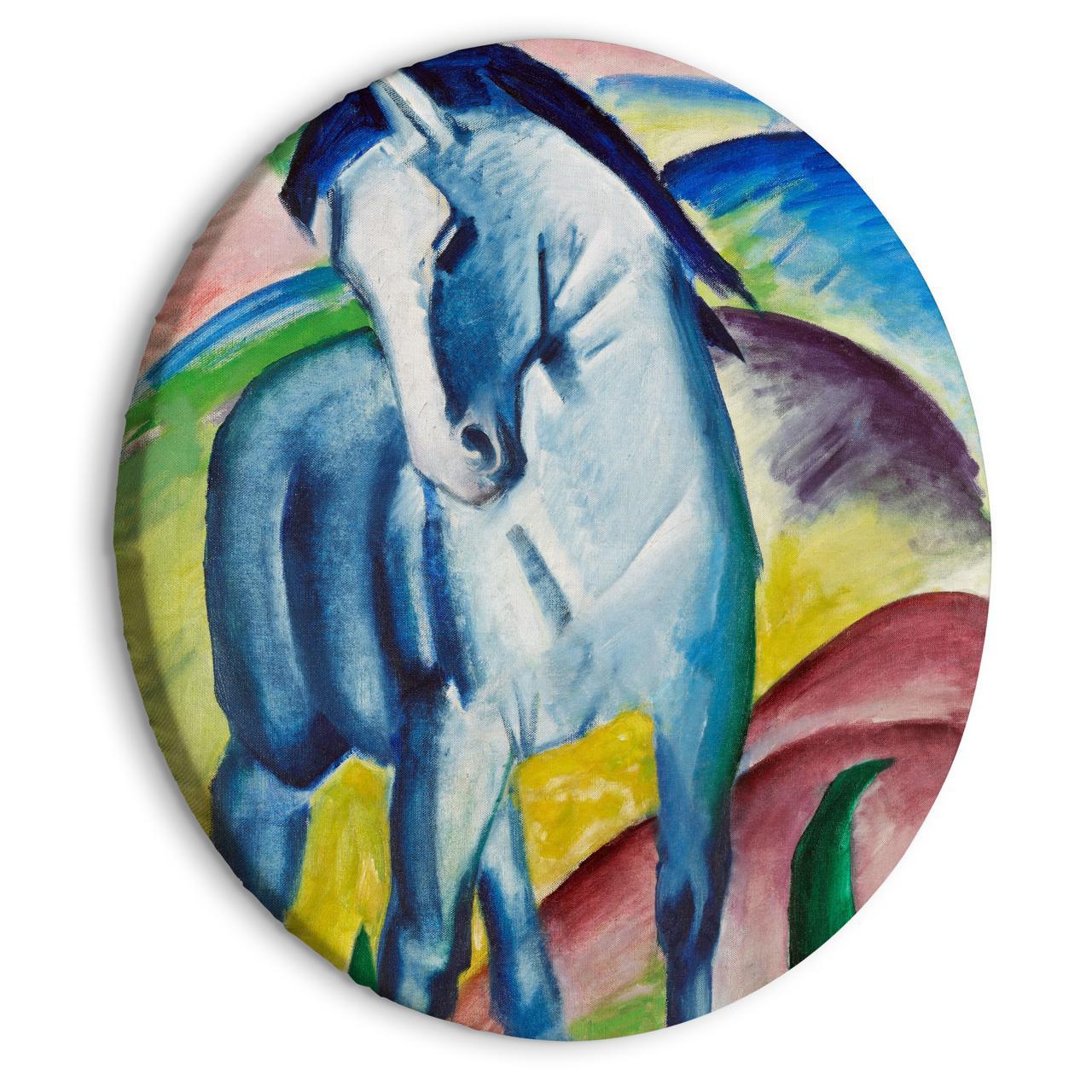 RUNDES BILD Blau 60/60 cm - Blau/Multicolor, Textil (60/60cm) - KUNSTLOFT