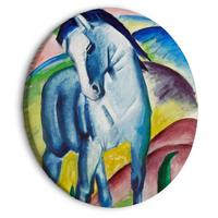 RUNDES BILD Blau 40/40 cm - Blau/Multicolor, Textil (40/40cm) - KUNSTLOFT