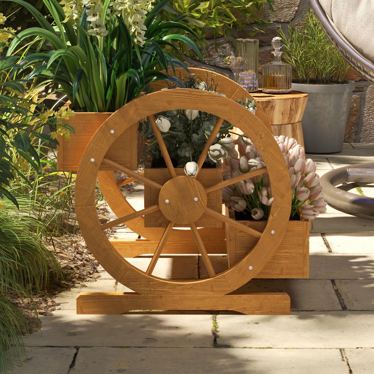 HOCHBEET, Tannenholz, Naturholz - Naturfarben, Holz (62/57/61cm) - Outsunny