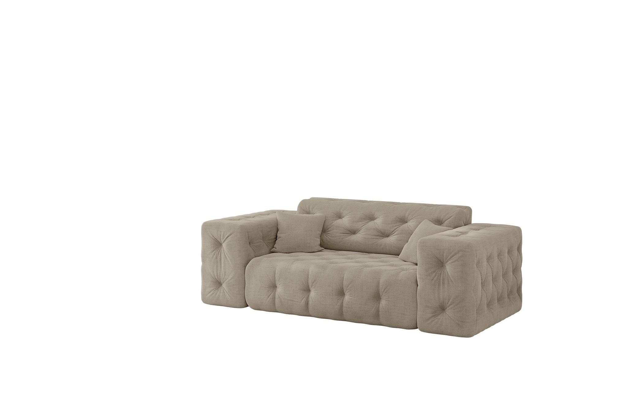 SOFA 2-sitzer Chantal In Moly - Beige, Holzwerkstoff/Textil (186/78/96cm) - Fun Möbel