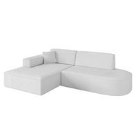 ECKSOFA Ottomane Links IREA-L1-v4 - 232x165x77 cm Weiß - Weiß, Holzwerkstoff/Textil (232/165cm) - ALTDECOR