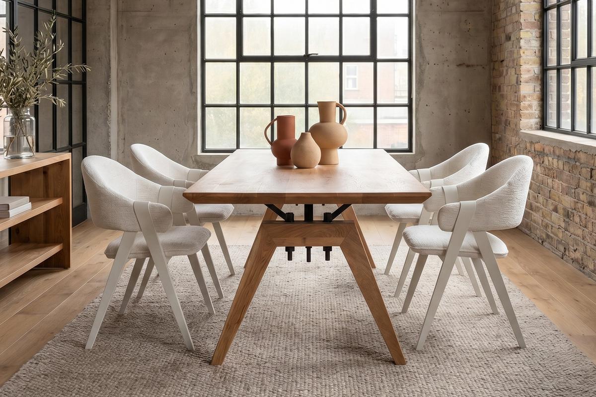 ESSZIMMERSTUHL ARELLA Cremeweiß Flachgewebe (1er-Set) - Creme, Glas/Kunststoff (63/83/63cm) - KAWOLA