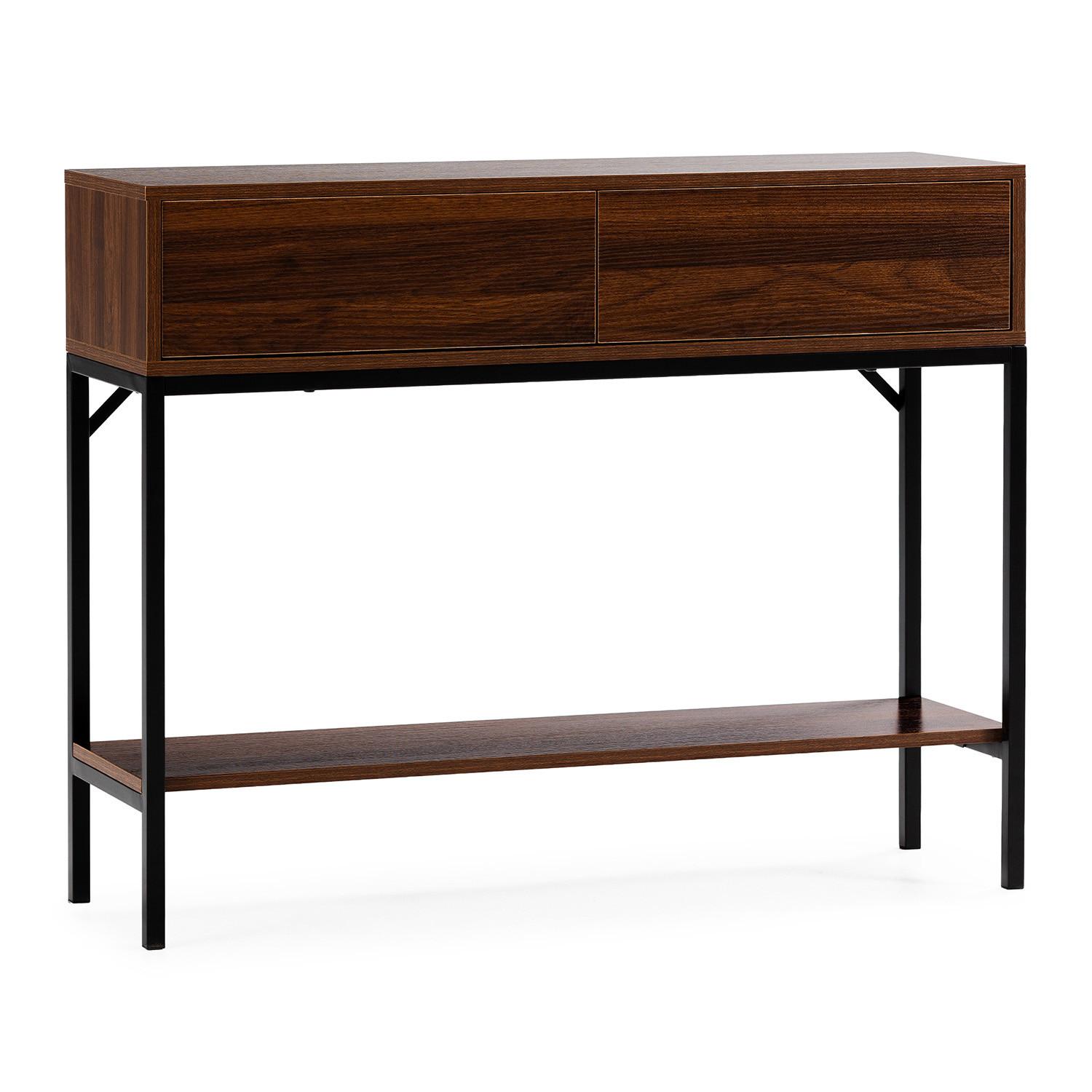 KONSOLENTISCH Auri 2 schubladen Walnuss-Optik - Walnussfarben, Holzwerkstoff (30/100/80cm) - VS Venta-stock