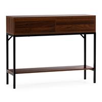 KONSOLENTISCH Auri 2 schubladen Walnuss-Optik - Walnussfarben, Holzwerkstoff (30/100/80cm) - VS Venta-stock