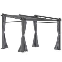 PERGOLA Stahl Alu Polyester Dunkelgrau - Dunkelgrau, Metall (295/230/297cm) - Outsunny