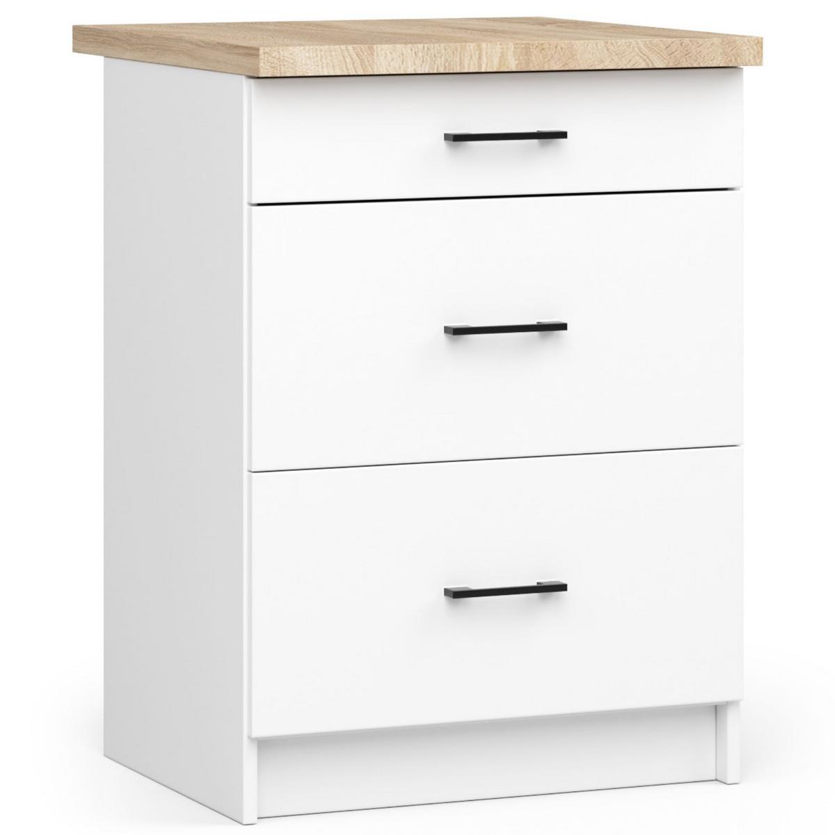 KÜCHENLEERBLOCK Weiß 203/240/46 - Weiß, Holzwerkstoff (240/203/46cm) - RAUMHIRSCH FURNITURE