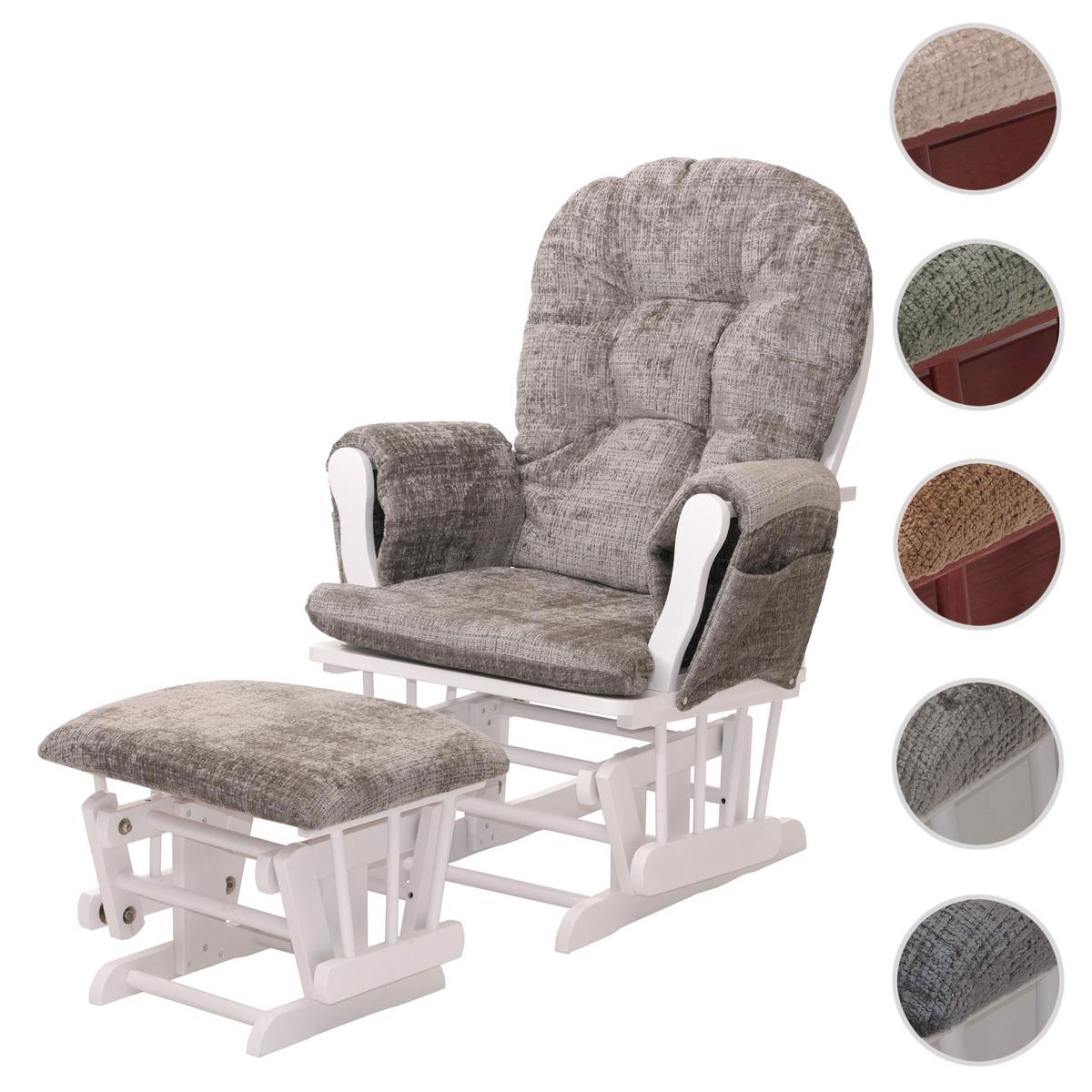 RELAXSESSEL Hellgrau, Weiß - Hellgrau/Weiß, Textil (75/100/71cm) - MCW