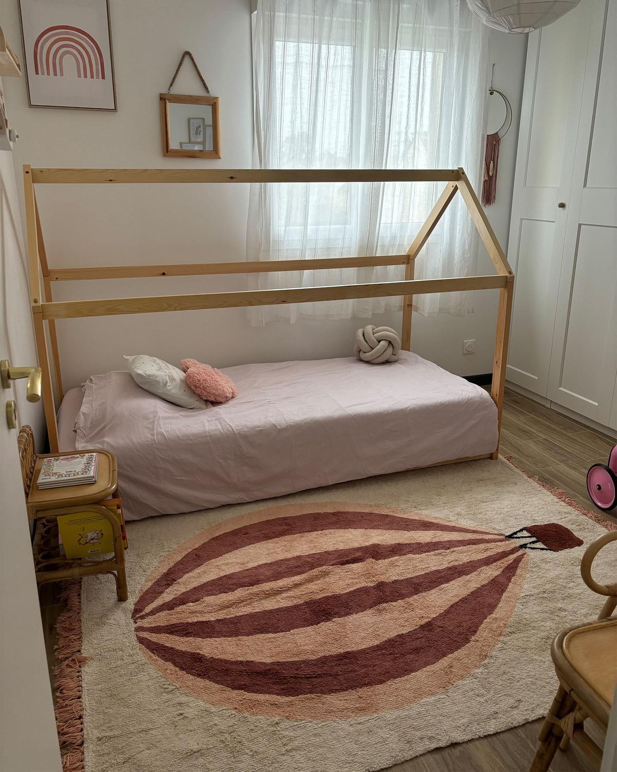 KINDER-HAUSBETT Heller Holzfarbton 90-200 cm Tosse - Hellbraun, Holz (90/200cm) - Beliani