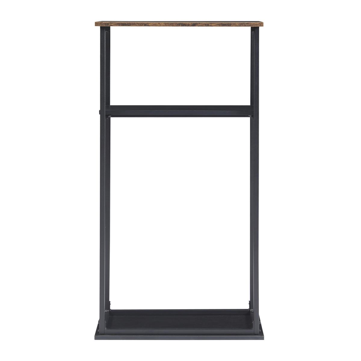 KAMINHOLZREGAL Turku - Schwarz, Metall (60/112/30cm) - [en.casa]