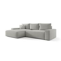 ECKSOFA Walken Mit Schlaffunktion - Hellgrau, Holzwerkstoff/Textil (280/185cm) - Fun Möbel
