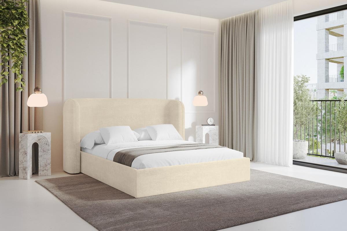 POLSTERBETT mit Bettkasten und Lattenrost, Bett mit Matratze H3/H4 - ESTI 180x200 Beige - Beige, Holzwerkstoff/Textil (180/200cm) - ALTDECOR