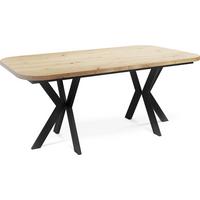 ESSTISCH Olivia ausziehbar rechteckig, Artisan Eiche 200-280/100/76 - Schwarz/Eiche Artisan, Holzwerkstoff/Metall (100/280/76cm) - WFL GROUP