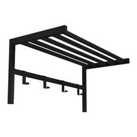 WANDGARDEROBE Tolga - Schwarz, Metall (69/32.5/34cm) - [en.casa]