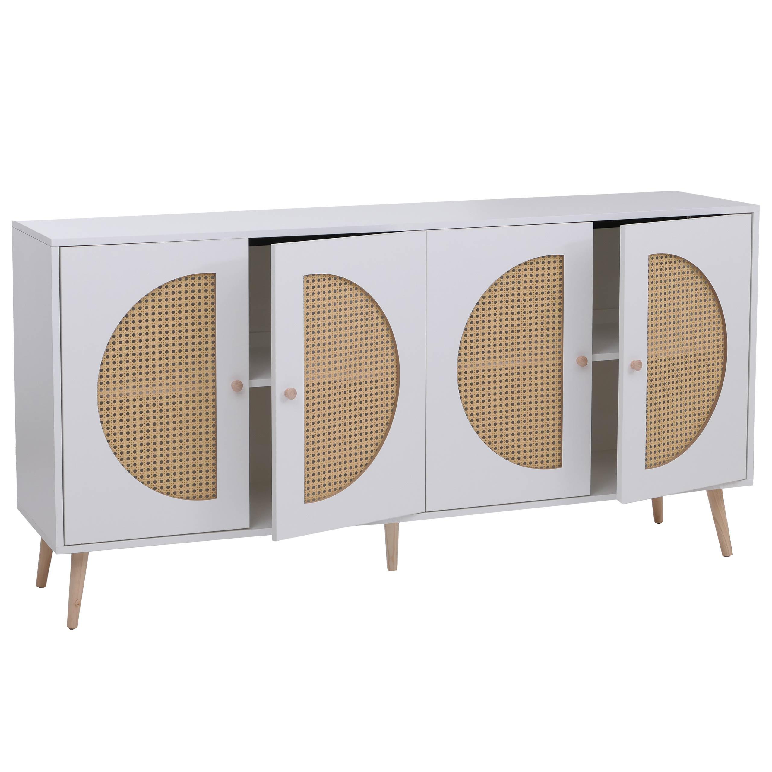 SIDEBOARD Weiß - Weiß, Holz (160/80/40cm) - MCW