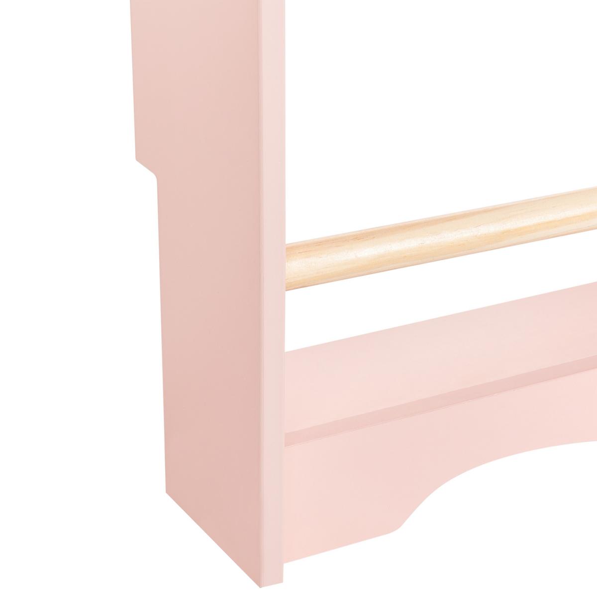 WANDREGAL 100 cm Pastellrosa Liloet - Pink, Holzwerkstoff (60/100/12cm) - Beliani