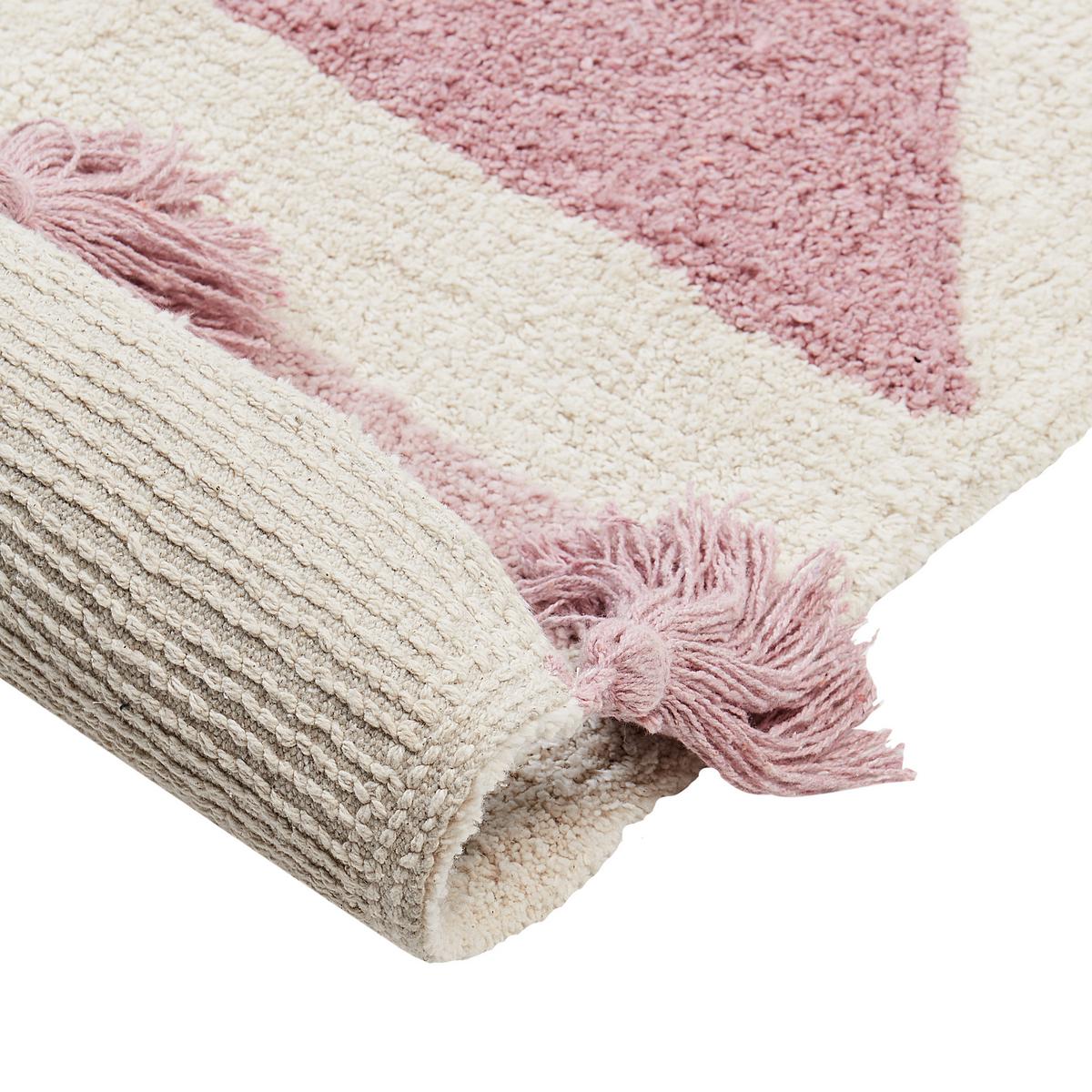 KINDERTEPPICH Rosa 140/200 cm Baumwolle Zaysan - Beige, Textil (140/200cm) - Beliani