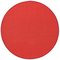 SISAL NATUR TEPPICH RUND - Rot, Textil (100/100cm) - Snapstyle