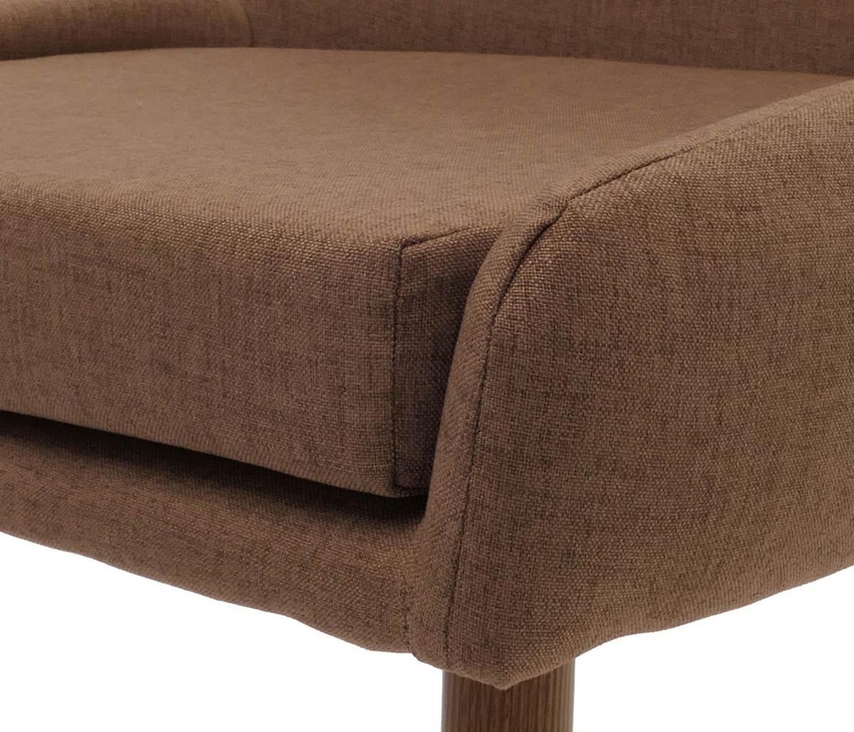 ESSZIMMERSTUHL Braun 2er-Set - Braun, Textil (50/92/60cm) - MCW