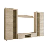 WOHNWAND Rumba XL - Sonoma Eiche, Holzwerkstoff (300/190/40cm) - MIRJAN24