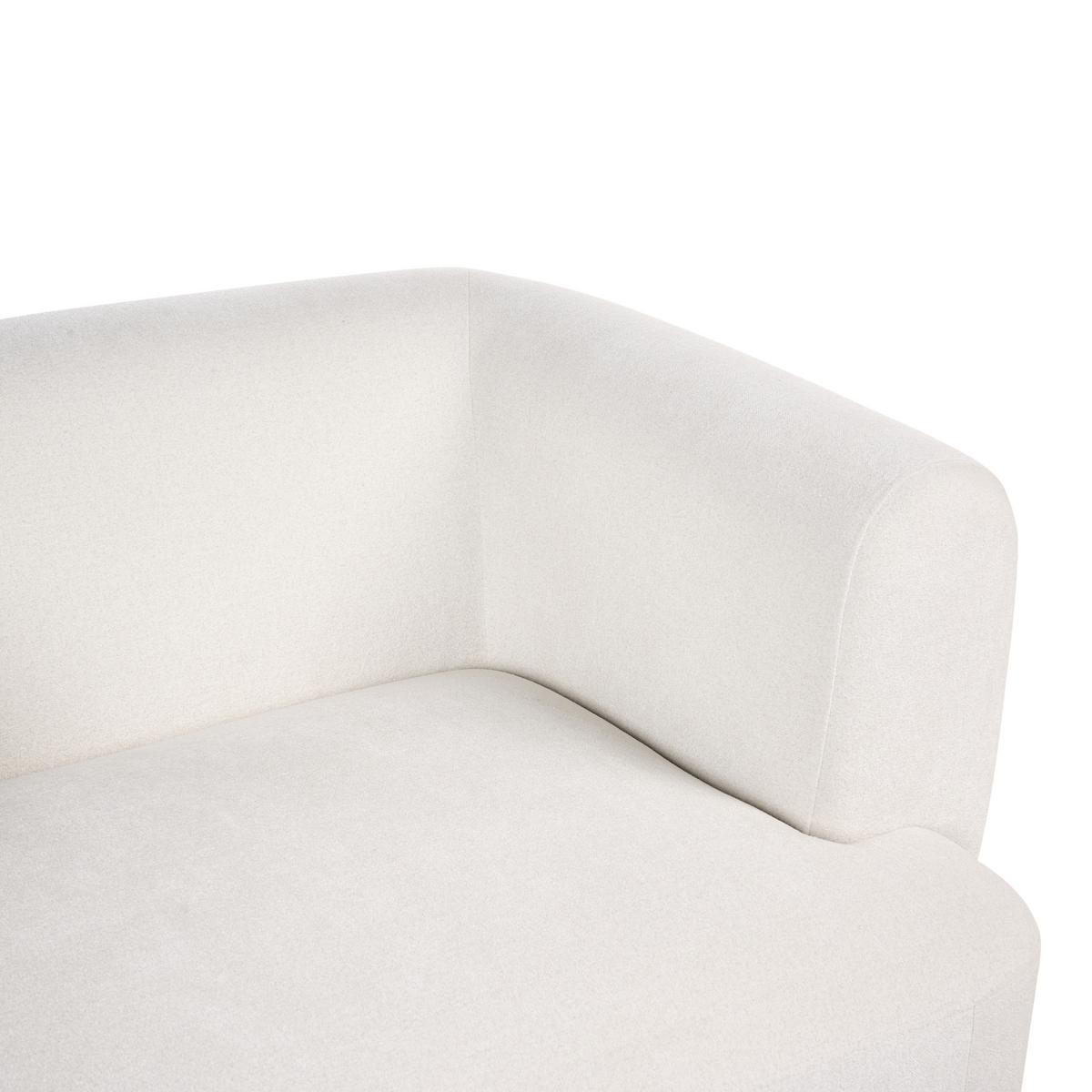 3-SITZER-SOFA Stoff Weiß Hogbo - Weiß, Textil (180/73/93cm) - Beliani