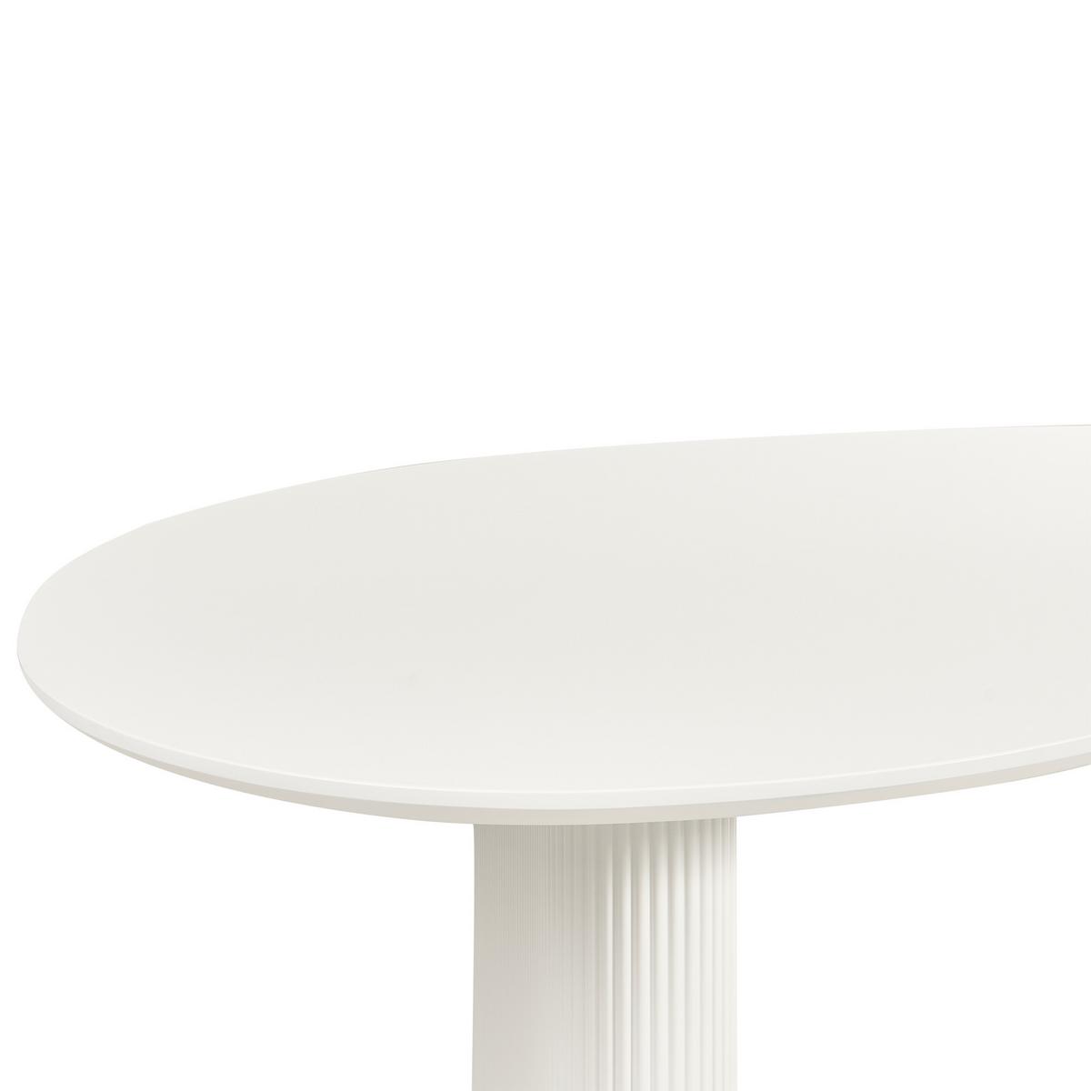 ESSTISCH Weiß 198/93 cm Peery - Weiß, Holzwerkstoff (198/93/76cm) - Beliani