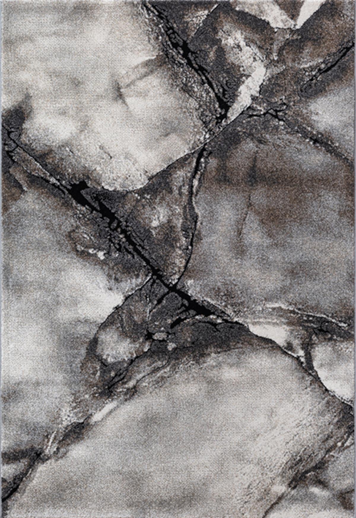 KURZFLORTEPPICH Abstrakt OGLIO Polypropylen Grau 200 x 290 cm - Grau, Textil (200/290cm) - KADIMA DESIGN