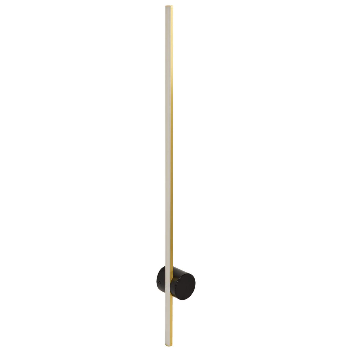 LED-WANDLAMPE Gold/Schwarz Ingenio - Goldfarben/Schwarz, Metall (8/90/8cm) - Beliani