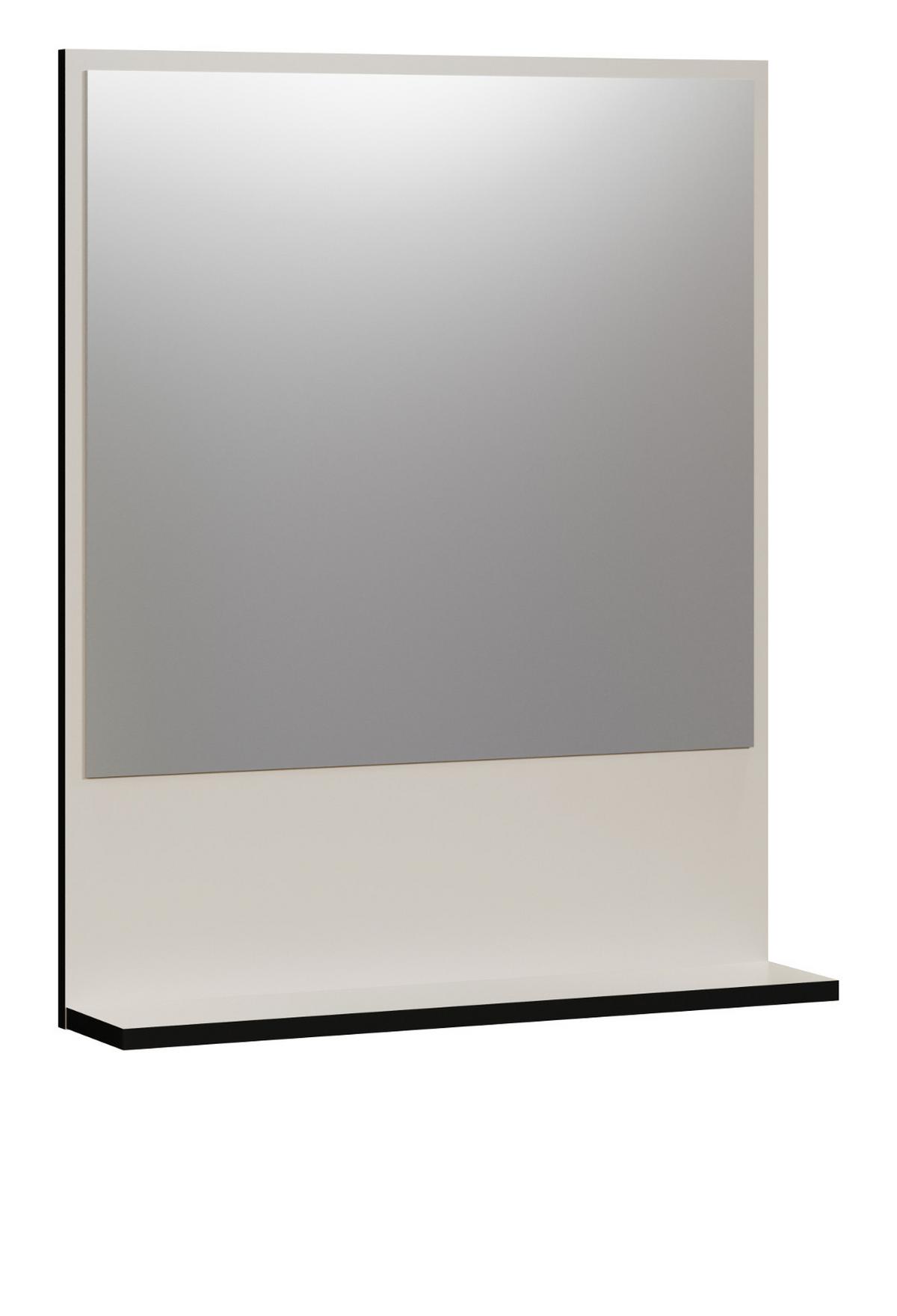 BADSPIEGEL Kaschmir, grau 60 cm, Badezimmer Spiegel mit Ablage - Kaschmir/Grau, Glas/Holzwerkstoff (60/74/14cm) - Top.Furn