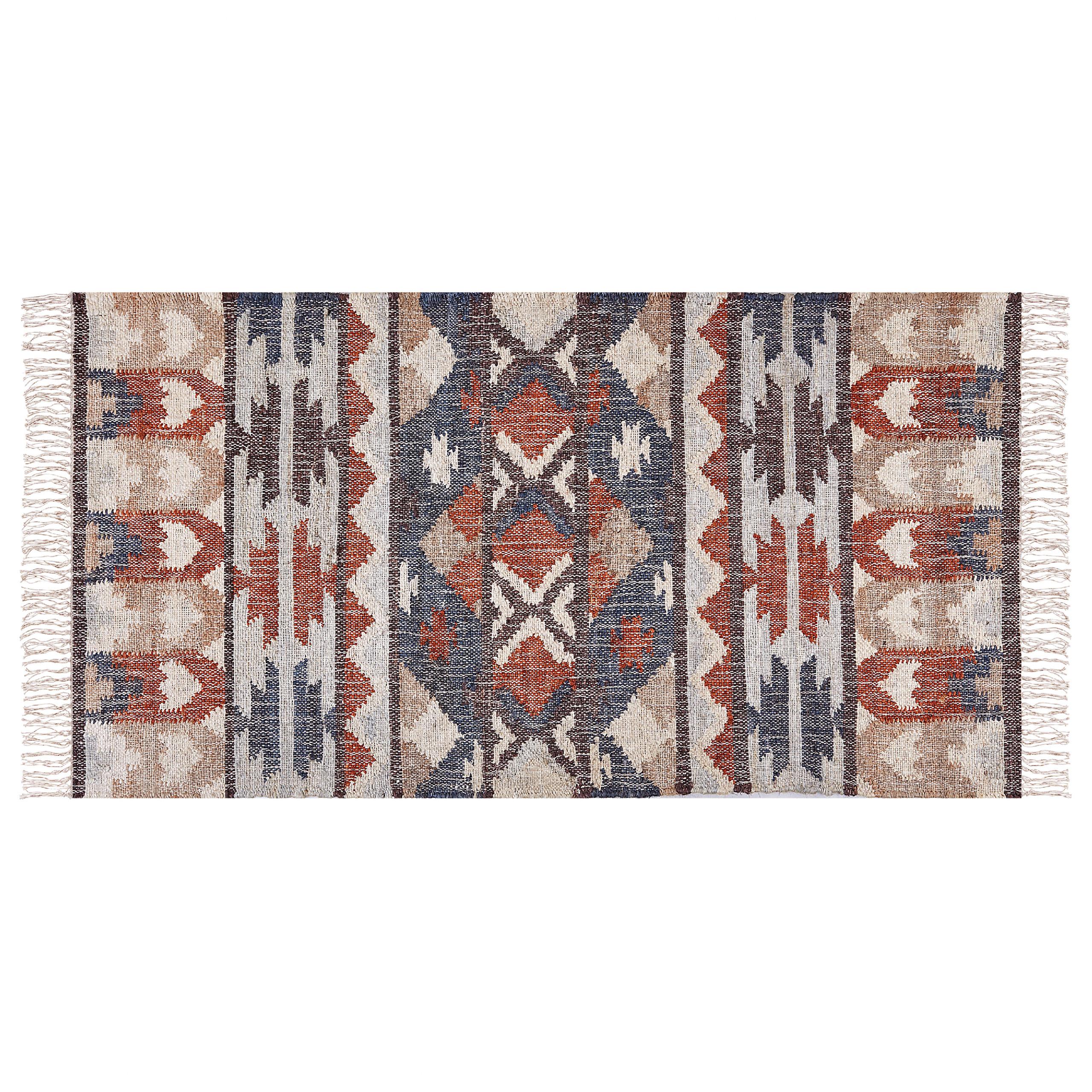 TEPPICH geflochten Kalfa 150/80 cm - Multicolor, Naturmaterialien (80/150cm) - Beliani