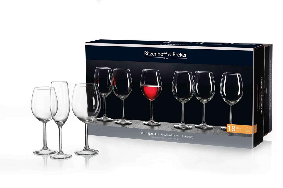 ROTWEINGLÄSER Vio 4Gastro transparent 430 ml 18-tlg. - Transparent, Glas (0.43L) - Ritzenhoff Breker