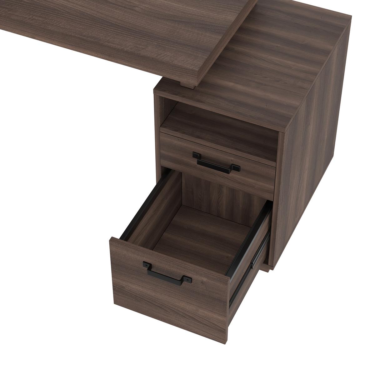 BÜROSCHREIBTISCH braun, Stahl, 3 Schubladen - Walnussfarben, Holzwerkstoff (54/161/76.4cm) - Urban Meuble