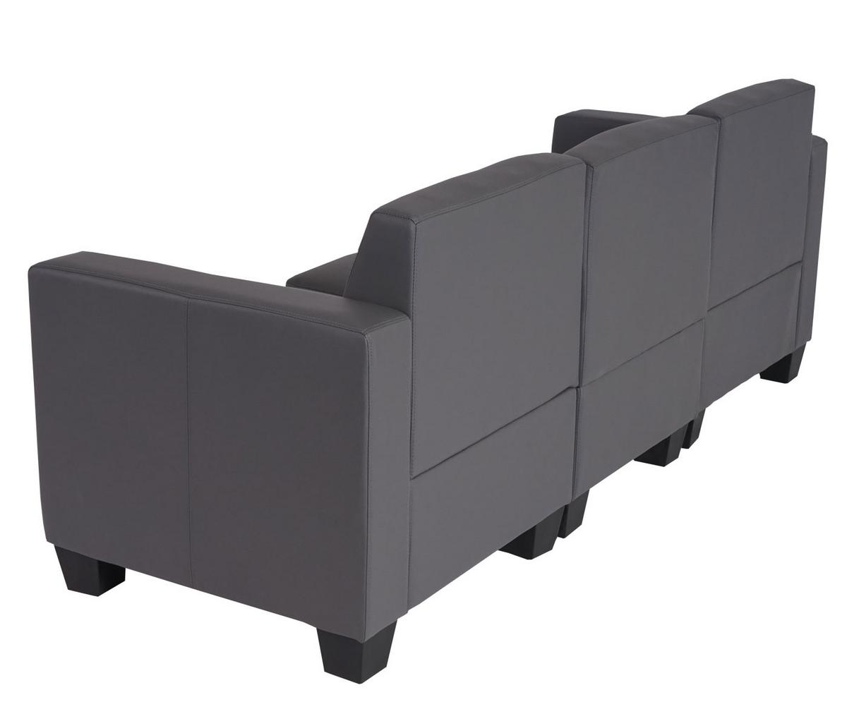 3-SITZER SOFA Grau - Dunkelgrau/Grau, Textil (193/76/72cm) - MCW