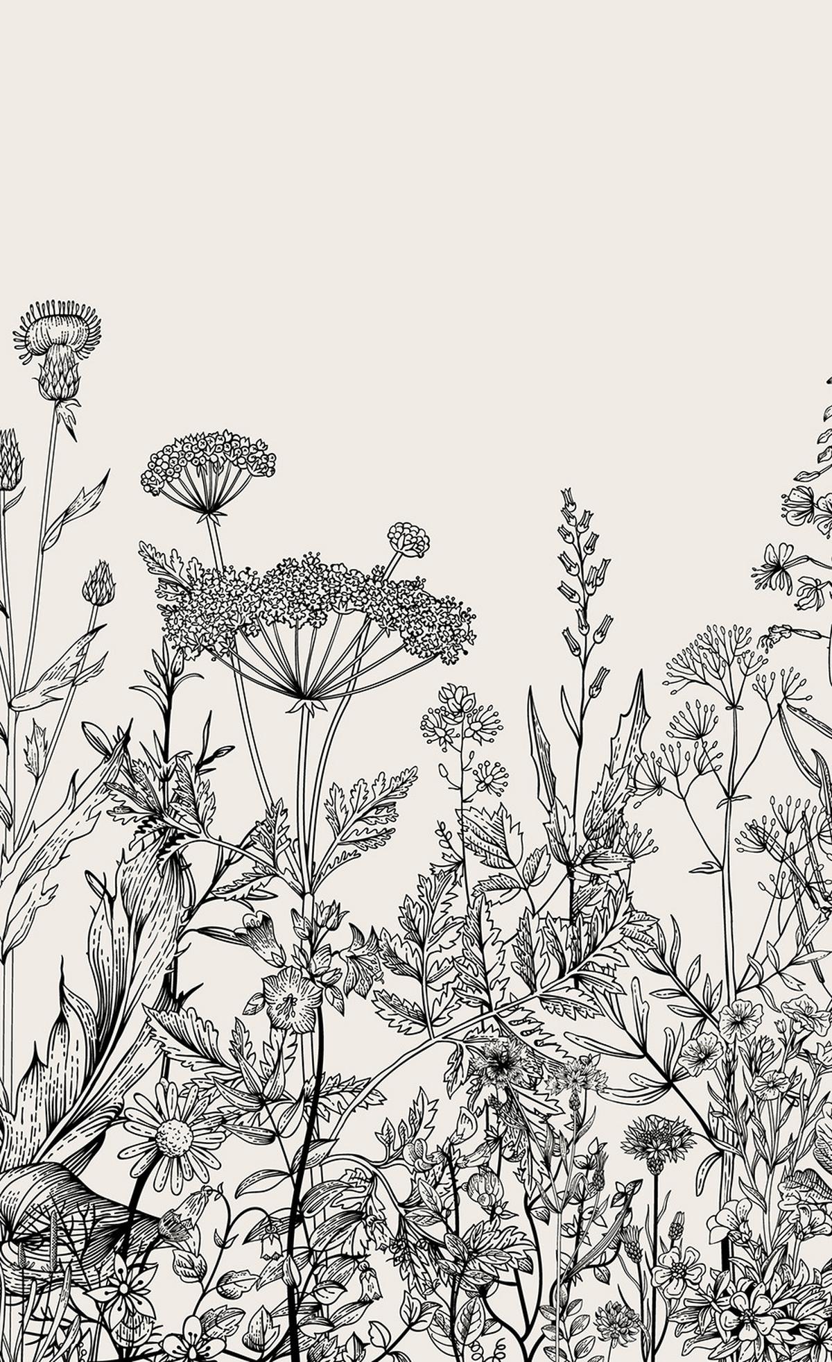 ROLLO LICHTDURCHLÄSSIG 110x180 cm Graue Blumen - Grau, Textil (110/180cm) - TULUP