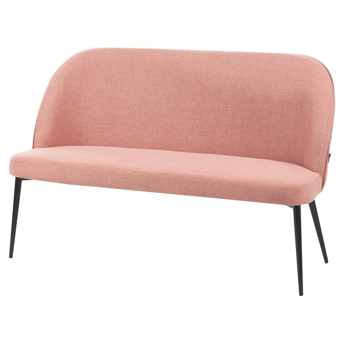 2-SITZER-KÜCHENSOFA rosa Osby - Pink/Schwarz, Textil (130/85/49cm) - Beliani