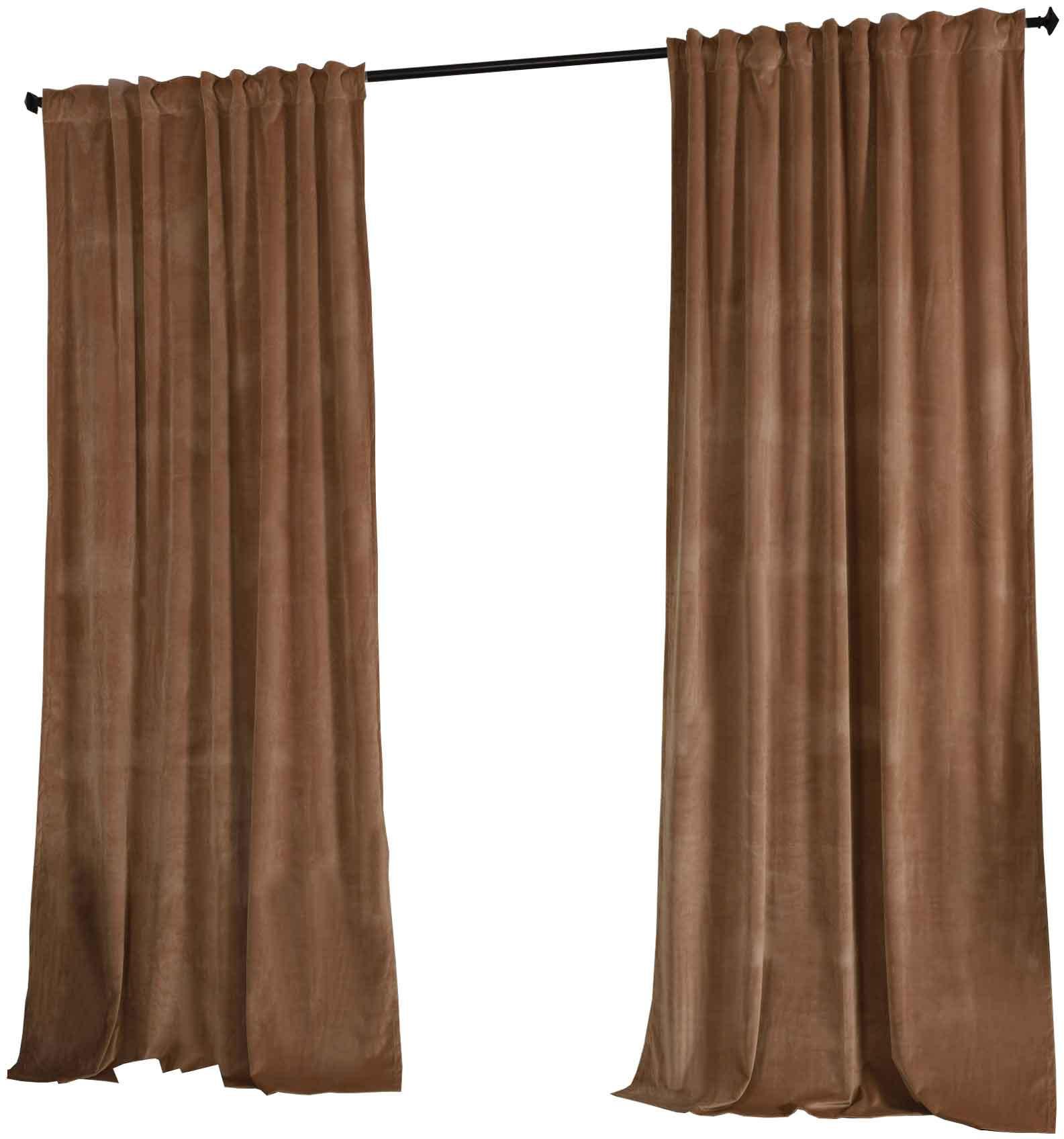 VORHANG 2ER SET MILANO HxB 280x135 cm Braun - Braun, Textil (135/280cm) - Gardinenbox