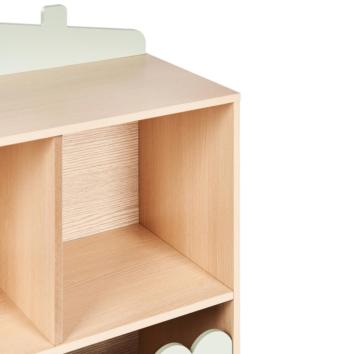 REGAL 86 cm Hellgrün Lackey - Braun/Grün, Holzwerkstoff (60/86/30cm) - Beliani